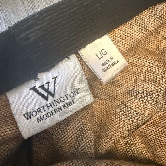 Worthington Retro Orange Geometric Modern Knit Skirt Size Large - Picture 3 of 4